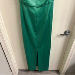 Liv Foster Foiled Satin Green Halter Dress 6 Photo 8