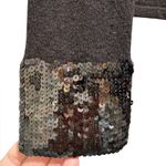 Talbots  Elegant Expresso Brown Women's Top Size M Shimmer Sequins Fancy Stretch Photo 3