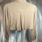 ZARA  Women's Beige Button-Down Shirt Photo 2