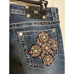 Miss Me Size 29 Boyfriend Capri Blue Denim Embellished Jeans Photo 2
