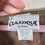 Vintage Classique Brown Animal Print Maxi Dress Womens M Long Sleeve Rayon Boho Size M Photo 8