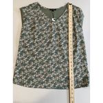 Stitch Fix NEW Top Women Small Green Ditsy Floral Travel Lightweight Stretch Work Photo 3