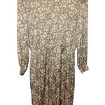 Liz Claiborne  Vintage Floral Print 100% Silk Dress Long Sleeve Size 14 Photo 0