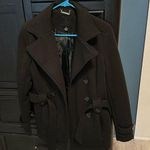 Iz Byer black pea coat, size small Photo 0