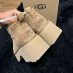 UGG  mustard seed wool platform heeled ankle boots booties shoes women’s 9 new Photo 4