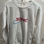 Comfort Colors Sonic Drive-In Sweatshirt White Crewneck Size S 80s Style Promo Photo 0