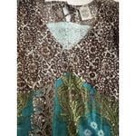 Vintage Womens Small Top‎ Green Paisley Y2K Retro Boho Fairycore Babydoll Photo 5