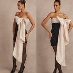 House Of CB  'Jana' Black & Ivory Bow Mini Dress‎ NWOT size M Photo 11