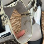 Michael Kors Black Peep Toe Heels W/ Snakeskin Ankle Cuff & Heel size us 6 Photo 3