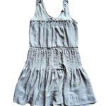 BCBG maxazria April Gray Dress Drawstring Pleated Dress Size 4 Photo 3
