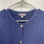 J.Crew  Odette Cable Knit Sweater Lady Jacket Cotton Blend Bouclé Navy Plus XXL Photo 5