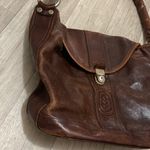 marino orlandi vintage genuine Italian leather braided strap buckle Brown Photo 2