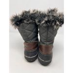 Itasca Rubber‎ Duck Boots Women's Black Gray Brown Fur Inside Lace Up Size 8 Photo 3