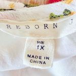 Reborn J White Pink & Yellow Floral Print Pleated Dress. Size 1X Photo 8