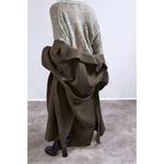 ZARA POINTELLE OPEN KNIT SWEATER Oversized Green Marl XS/S. NWT Photo 1