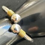 Vintage Taxco Mexico 925 Sterling Silver Hinged Bangle Bracelet – Bold Ball Bypa Photo 4