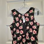 L'ATISTE L’atiste Black/Pink Floral Print Sleeveless Bell Bottom Jumpsuit M Photo 9