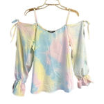 Yoins 🔥5/20🔥  *Cold Shoulder* Tie dye Blouse Sz 12 NWT Photo 0