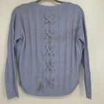 Pink republic  LACE BACK BLUE SWEATER SMALL Photo 5