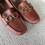 Geox Cognac Brown Geuine Leather Loafers with Brass Horsebit Details Sz 39 8/8.5 Photo 7