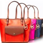 Michael Kors NWT  Jet Set Item Large Pocket Multifunction Nylon Tote Tangerine Bag Photo 4