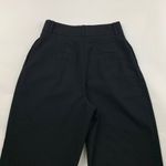 ZARA  Black High Rise Pleated Front Relaxed Leg Trouser Pant S Photo 6