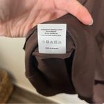 Onarin Brown White Two Tone Satin Halter Slip Midi Dress Small Photo 4