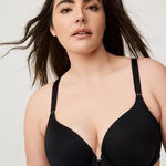 Torrid Ultimate Smoothing T-shirt Front Close Bra Underwire Plus Size 42B Black Photo 0