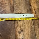 Lands' End Belt Cream Leather Womens Size 26" Solid Brass Buckle Holes 25"-29" Photo 7