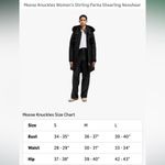 Moose Knuckles Black Stirling Parka Puffer Jacket Women’s Large Photo 15