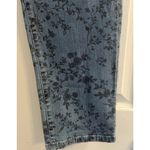 J. Jill Sz 16 Jeans Weekender Straight Leg 36x30 Medium Wash Floral Design Blue Photo 3