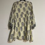 Maison Hotel Delphine Paisley Long Puff Sleeve Cotton Mini Dress Size Medium Photo 5