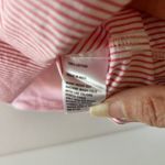 Crown & Ivy  Women’s XXL Pink White Stripe Embroidered Balloon Sleeve Boho Casual Photo 5