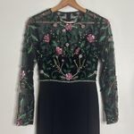 Mac Duggal Max Duggal Black Beaded Illusion High Neck Trumpet Gown size 2 style 67870 Photo 3