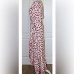 Anthropologie If By Sea Red Los Angeles Floral Wrap Dress Cottagecore Prairie XS Photo 3