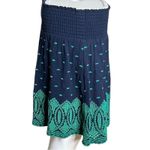 J. Crew Skirt Womens XS Mini Blue Green‎ Embroidered Gauze Eyelet Beach Preppy Photo 1