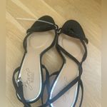 Badgley Mischka  Fiji Stiletto Heel Sandals Black Embellished Strap Ankle Size 10 Photo 1