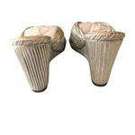 Badgley Mischka Jewel  Hype Knot Wedge Evening Sandals Silver Metallic 5.5 Photo 3