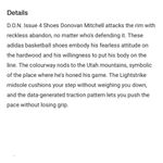 Adidas D.O.N. Issue #4 Donovan Mitchell Throwback Utah Jazz Sneakers Size 6 1/2 Photo 13