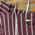 Women’s American Eagle Short Sleeve Striped Tee Small Burgundy White Red Photo 8