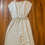 Caution to the Wind  NWT Romper Small Blue White Stripe Elastic waist belted soft Photo 6