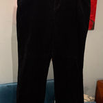 Reba Y2K  SZ 38” Black STUDDED/EMBROIDERED Pockets Straight Leg CORDUROY PANTS Photo 0