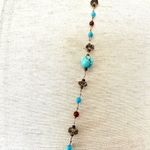 Turquoise and red tigers eye long Necklace Photo 6