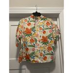 C&C California C & C California Womens Floral Linen Top Small Hawaiian Tropical Cruise Beach Photo 3
