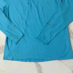 Nike Dri Fit 1/4 Zip Pullover Blue Activewear Shirt Womens Large Workout Running Photo 1