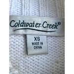 Coldwater Creek Womens XS Winter White Christmas Tree Sweater Holiday Party Cream Beige Photo 6