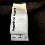 American Apparel Disco Pants Leggings Mid Rise Matte Black Glossy Shine Large Photo 2