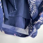 Joie  Bogen Navy Blue 100% Silk Printed Elastic Waist Shorts Women's Size Small S Photo 3