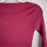 Abercrombie & Fitch Long Sleeve Glossy Slash Ribbed Sweater Blouse Sz Small Photo 6