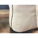 Sam Edelman Women's 5 Ivory Patent Leather Side Zip Square Toe Chelsea Boots Photo 9